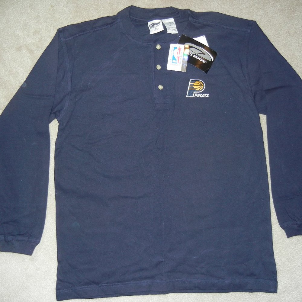 Indiana Pacers NWT Med Long Sleeve Shirt Basketball Official PRO EDGE NBA 1999